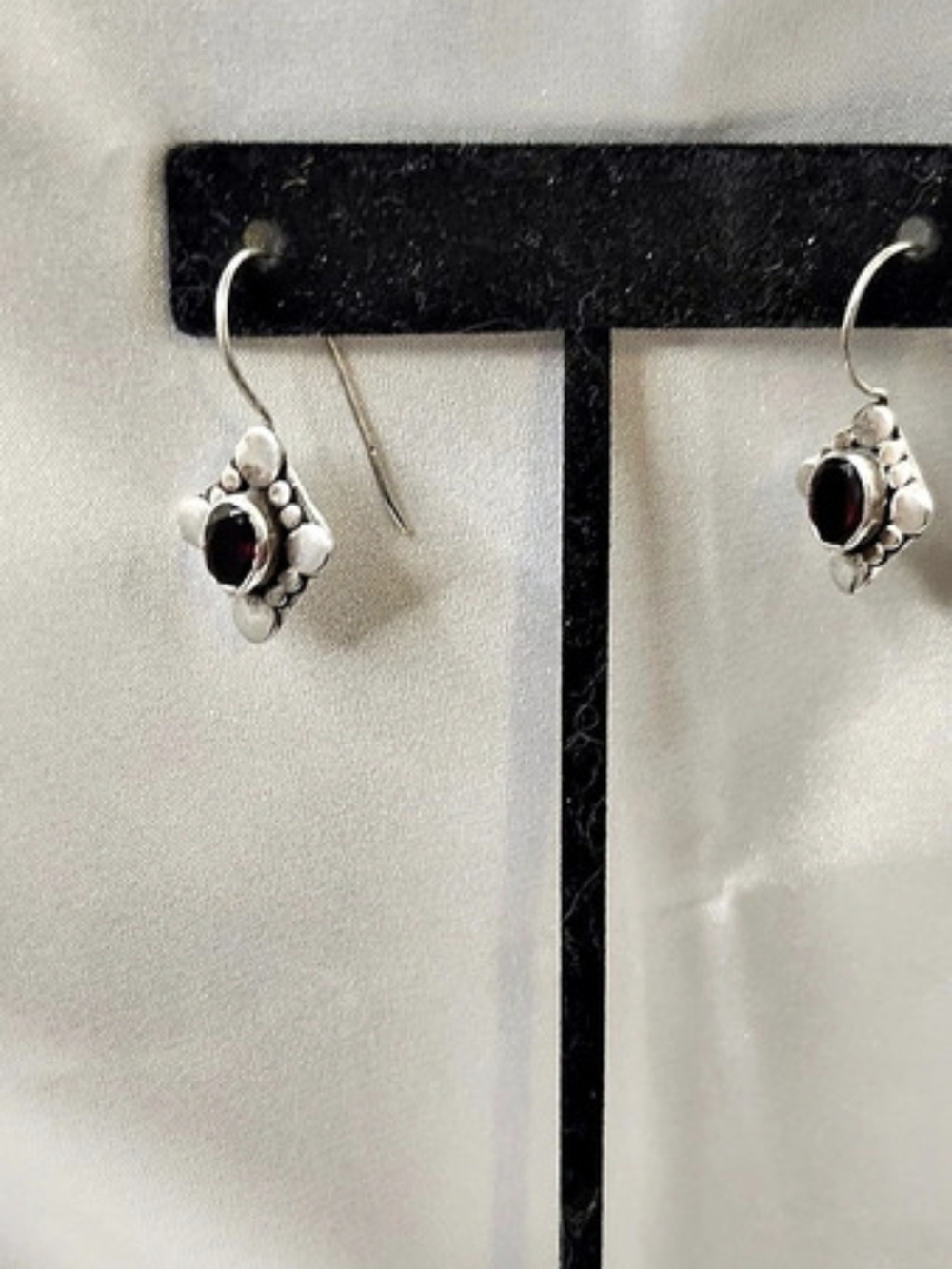 Sterling Silver Black Stone Earrings Like New